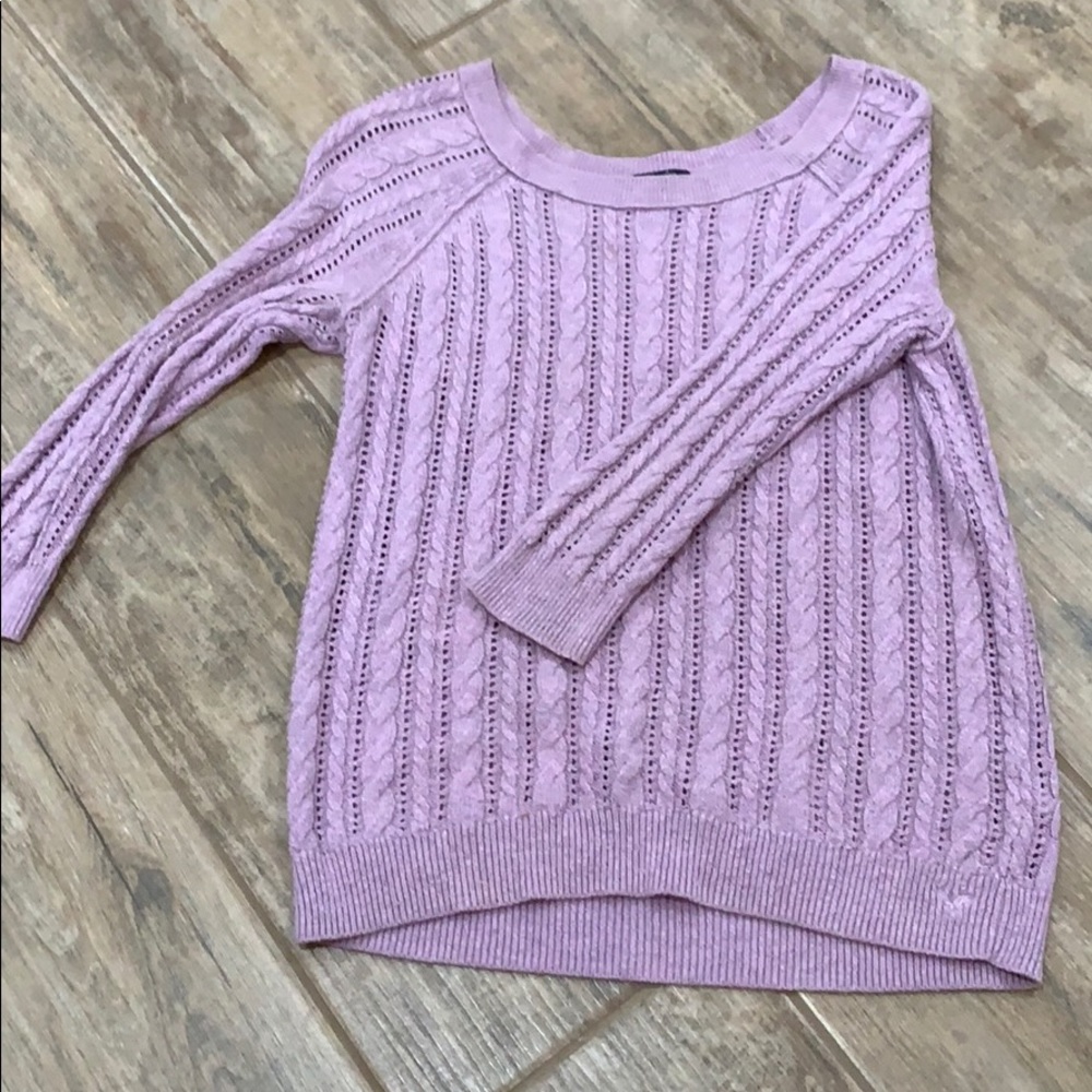 Purple knitted sweater